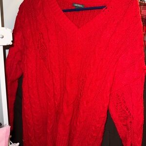 Wild Fable V-Neck Red Sweater